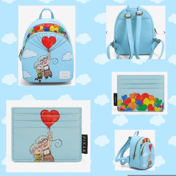 Loungefly Handbags - Loungefly Disney Pixar Up Heart Balloons Mini Backpack & Card Holder (#999120)